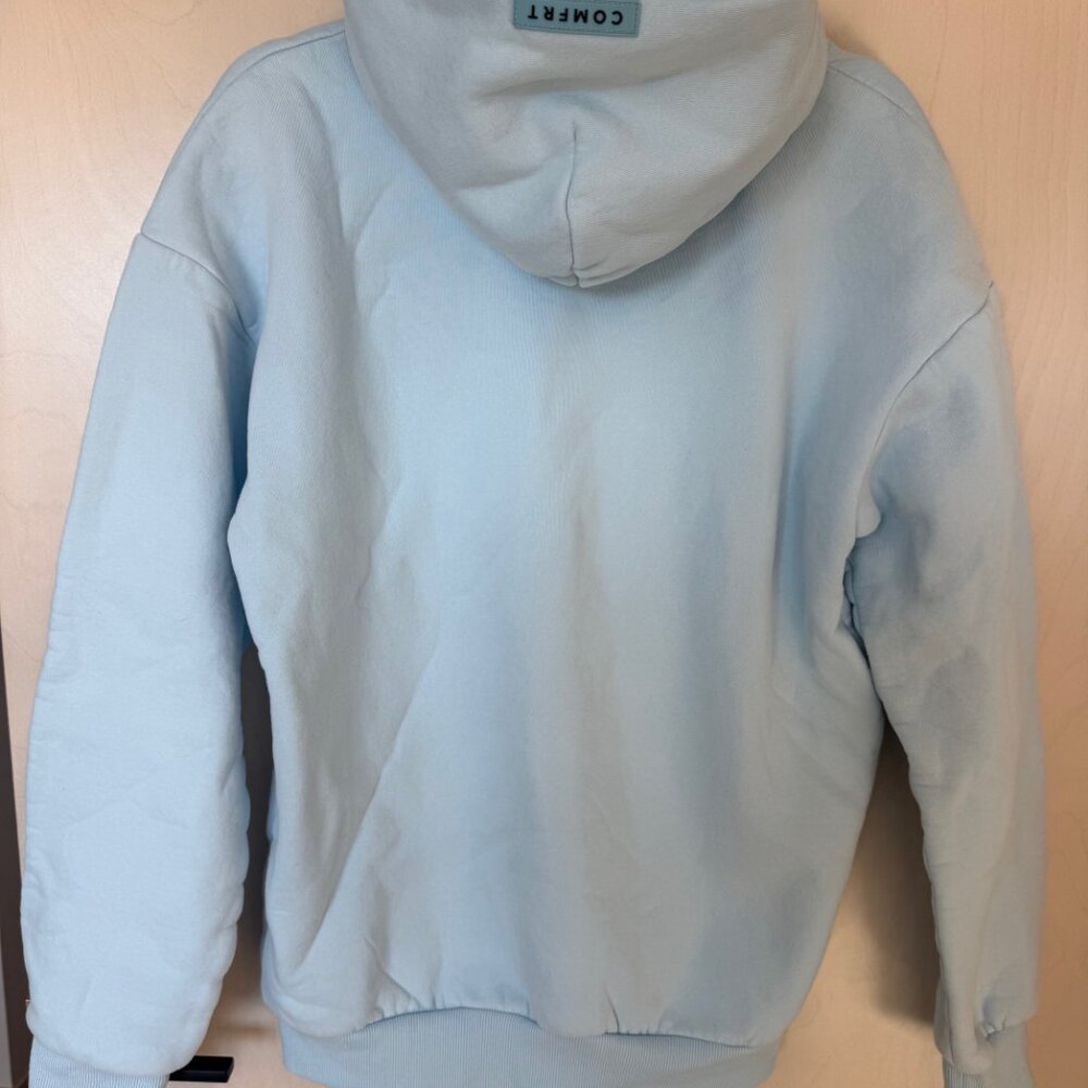 Women's Oversized Light Blue Hoodie - Picture 5 of 6